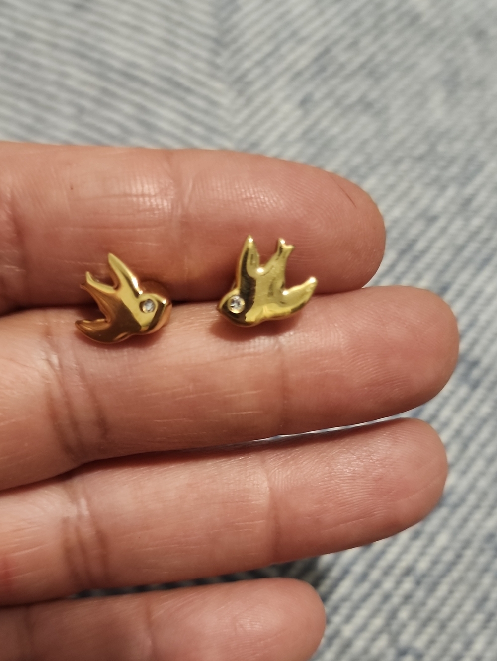 Marc by Marc Jacobs Petal To The Metal Gold Bird Stud Earrings